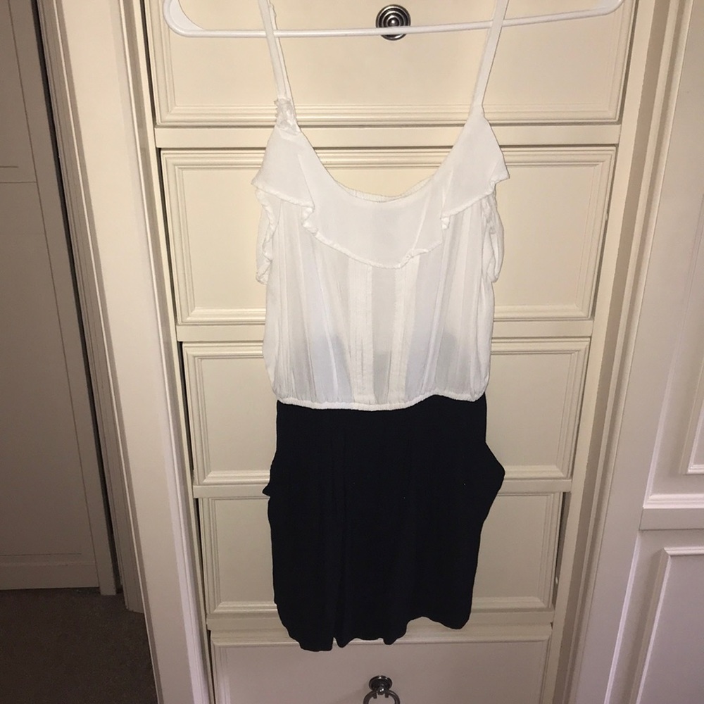 Mini black and white romper